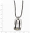 Edward Mirell Titanium Cable 18k Gold Rivets with Sterling Silver Bezel Pendant Necklace, 20"