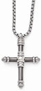 Edward Mirell Titanium Cross Pendant Necklace, 20"