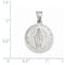 Rhodium-Plated 14k White Gold Miraculous Medal Pendant (20X18MM)