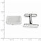 Rhodium-Plated Sterling Silver Rectangle Cuff Links, 21X19MM