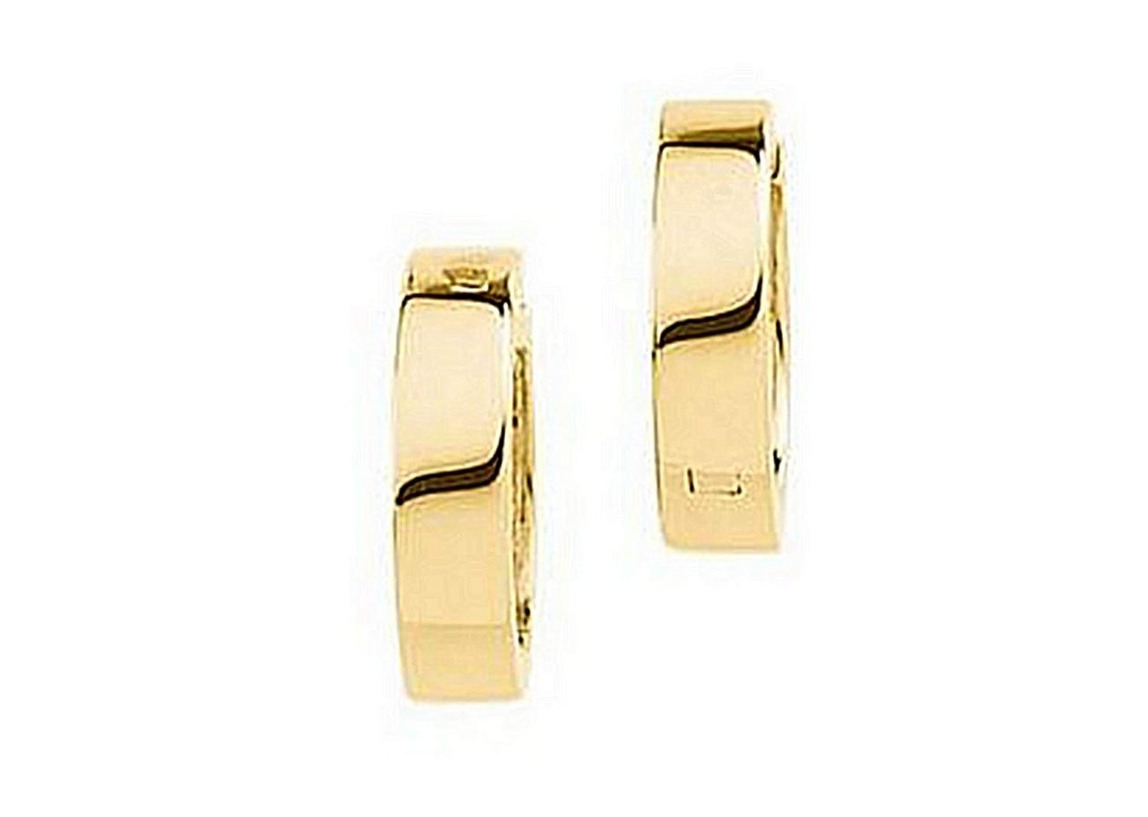 14k Yellow Gold Hinged Hoop Earrings