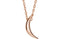 14k Rose Gold Crescent Necklace, 16-18"