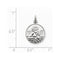 Rhodium-Plated/Plain Sterling Silver Back Angel Medal (10X15MM)