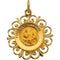 14k Yellow Gold First Holy Communion Medal (20x18.5 MM)