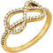 Diamond Knot Ring, 14k Yellow Gold (1/3 Ctw, Color G-H, Clarity I1), Size 8