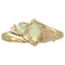 Opal Cabochon Marquise Bypass Ring, 10k Yellow Gold, 12k Green and Rose Gold Black Hills Gold Motif