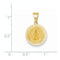 14k Yellow Gold Miraculous Medal Pendant (18X15MM)