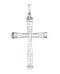 14k White Gold Diamond Micro Pavé Cross Pendant (GH Color, I1 Clarity, 1/4 Cttw)