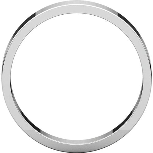 14k White Gold Slim-Profile Flat 4mm Band