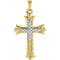 Diamond Cross 14k Yellow Gold Pendant (.05 Ctw)