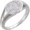 Platinum Diamond Pave Ring, (1/3 Ctw, Color G-H, Clarity SI2-SI3), Size 6