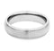 Men's Brushed Titanium 6mm Comfort-Fit Step Band