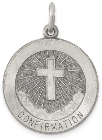 Sterling Silver Confirmation Medal Charm (25X22MM)