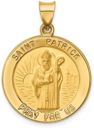 14k Yellow Gold St. Patrick Medal Pendant (25X23MM)