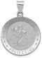 Rhodium-Plated 14k White Gold St. Christopher Medal Pendant (24X22 MM)