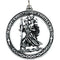 St. Christopher Medal Sterling Silver Necklace (29.00MM), 24"