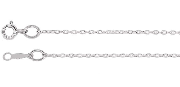 1mm Sterling Silver Cable Chain Necklace 16 Inches