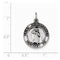 Sterling Silver Round Antiqued St. Christopher Medal Pendant (21X19MM)