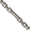 Men's Brushed Stainless Steel Black IP-Plated 12mm Link Bracelet, 8.75"