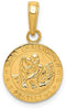 14k Yellow Gold Saint Christopher Medal Pendant (20X12 MM)