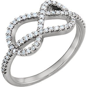 Diamond Knot Ring, Rhodium-Plated 14k White Gold (1/3 Ctw, Color G-H, Clarity, Size 6