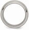 Satin-Brushed Titanium 10mm Beveled Edge Comfort-Fit Dome Band, Size 13