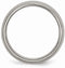 Brushed Satin Titanium Grooved 8mm Comfort-Fit Dome Band, Size 10.5