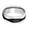 Men's Titanium Black Carbon Fiber Wave 8mm Comfort-Fit Band