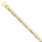 Men's Two-Tone 14k Yellow and White Gold 8.35mm Link Bracelet, 9"