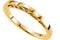 Cut-Out Paisley 3mm Stackable 14k Yellow Gold Ring, Size 4.5