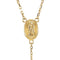 14k Yellow Gold Rosary Beads Necklace with 14k Trigold Beads