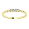 Diamond Beaded Ring, 14k Yellow Gold, Size 6