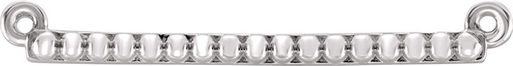 Granulated Bead Bar Style Pendant, Palladium