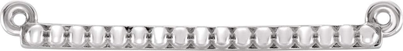 Platinum Granulated Bead Bar Style Pendant