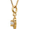 Diamond Halo-Style Necklace, 14k Yellow Gold, 18" (0.25 Ctw, Color G-H, Clarity I1)