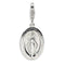 Rhodium-Plated Sterling Silver Miraculous Medal Charm (31X13MM)