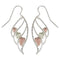 Angel Wing Earrings, Sterling Silver, 12k Green and Rose Gold Black Hills Gold Motif