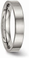 Titanium 4mm Comfort-Fit Flat Band, Size 9.5