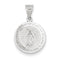 Rhodium-Plated 14k White Gold Miraculous Medal Pendant (18X15MM)