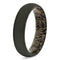 Sandblasted Titanium 6mm Comfort-Fit Deer Antler Sleeve Dome Band, Size 12