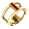 Ruby Baguette Negative Space Ring, 14k Yellow Gold