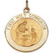 14k Yellow Gold First Communion Medal (18 MM)