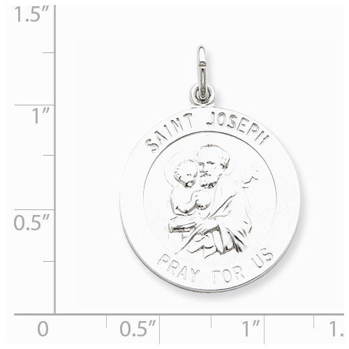 Sterling Silver St. Joseph Medal (30X23MM)