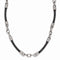 Edward Mirell Polished Titanium and Black Titanium Cable Link Necklace, 20"