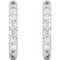 Diamond Inside-Outside Hoop Earrings, Rhodium-Plated 14k White Gold (1/4 Ctw, Color G-H, Clarity I1)