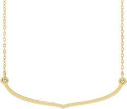 Freeform Bar Necklace, 14k Yellow Gold, 18"