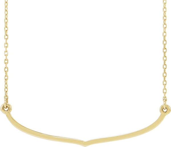 Freeform Bar Necklace, 14k Yellow Gold, 18"