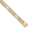 Men's 14k Yellow and White Gold Two-Tone 10.2mm Hollow Link Bracelet, 8.75"