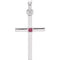 Platinum Ruby Inset Cross Pendant (22.65x11.4MM)