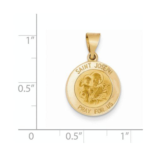 14k Yellow Gold St. Joseph Medal Pendant (17X15MM)